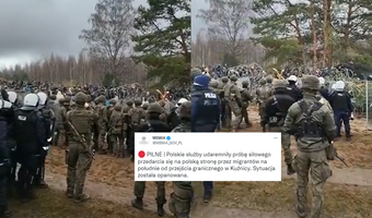 Imigranci próbowali siłą przedrzeć się na polską stronę