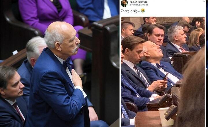 JKM, Sen na ławie / autor: wPolityce.pl