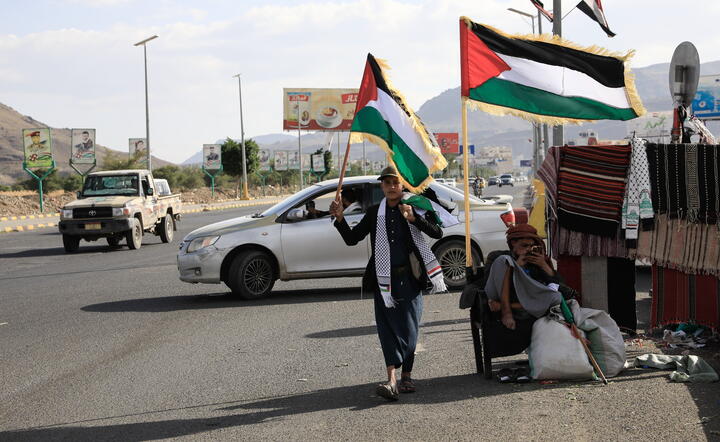 YEMEN HOUTHIS ISRAEL GAZA CONFLICT / autor: PAP/EPA/YAHYA ARHAB