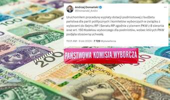 Pieniądze dla wszystkich partii, prócz PiS. "Uruchamiam wypłatę"