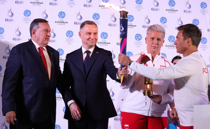 Igrzyska Europejskie. Prezydent Duda odebrał Ogień Pokoju