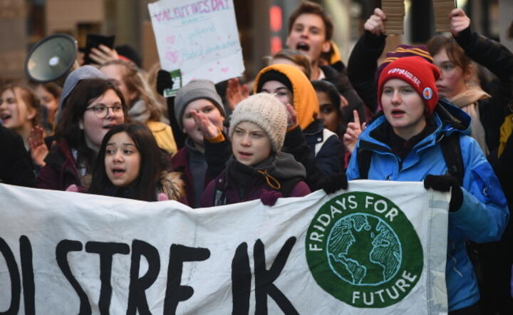 Greta Thunberg na sztokholmskiej manifestacji ruchu Fridays For Future / autor: PAP/EPA/Ali Lorestan