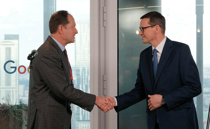Mateusz Morawiecki i Mark Brzezinski w siedzibie Google / autor: PAP