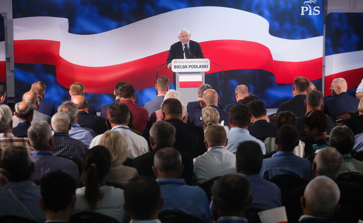 Jarosław Kaczyński w Bielsku Podlaskim / autor: PAP