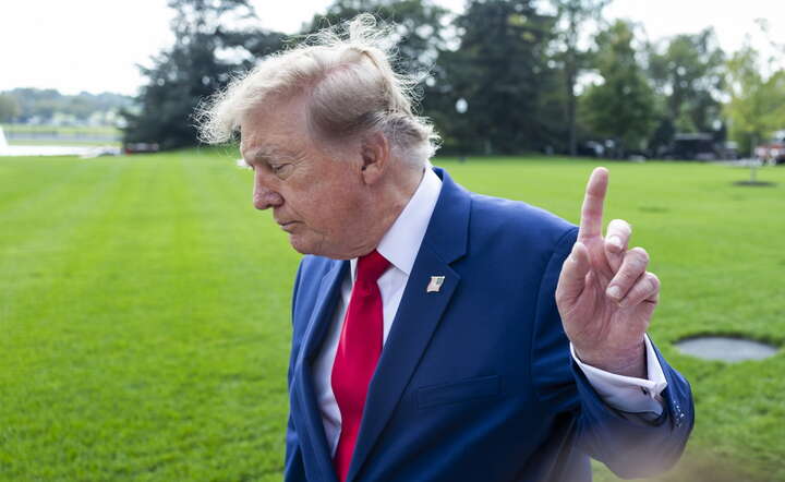 Prezydent USA Donald Trump w Białym Domu, 16 października 2026 / autor: PAP/EPA/JIM LO SCALZO 