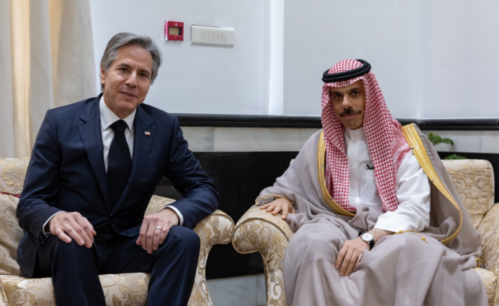 Sekretarz stanu USA Antony Blinken / autor: 	PAP/EPA/abdulrahman al-abdulsalam / SAUDI FOREIGN MINISTRY / HANDOUT