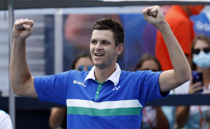 Hubert Hurkacz w Miami / autor: PAP/EPA