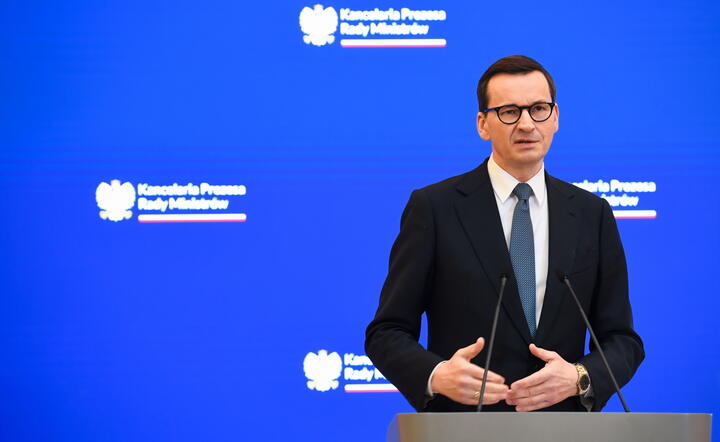 Premier Mateusz Morawiecki na konferencji prasowej po zakończonym posiedzeniu Rady Ministrów, 20 bm. / autor: PAP/Andrzej Lange