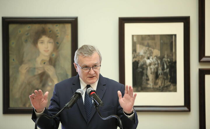 Wicepremier, minister kultury, dziedzictwa narodowego i sportu Piotr Gliński / autor: PAP/Wojciech Olkuśnik