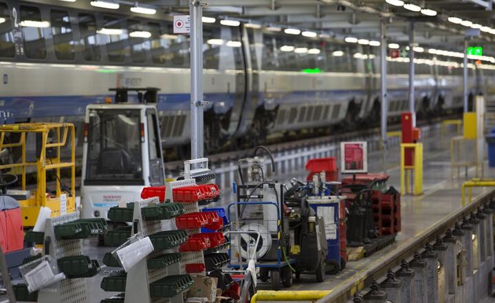 Hale serwisowe producenta taboru Alstom w Warszawie / autor: fot. Andrzej Wiktor