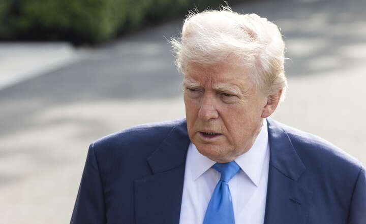 Prezydent USA Donald Trump w Białym Domu / autor: PAP/EPA/JIM LO SCALZO