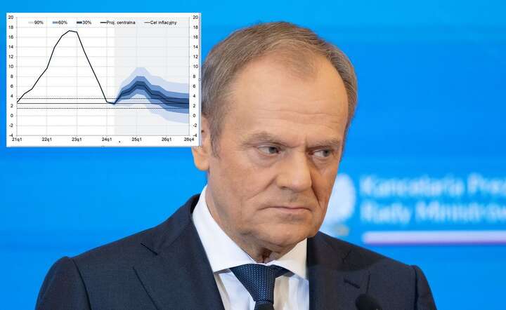 Wykres prognoz inflacyjnych NBP z lipcowej projekcji inflacyjnej pokazuje jasno, jakie są źródła inflacyjnej gorączki najbliższych miesięcy / autor: Fratria / nbp.pl