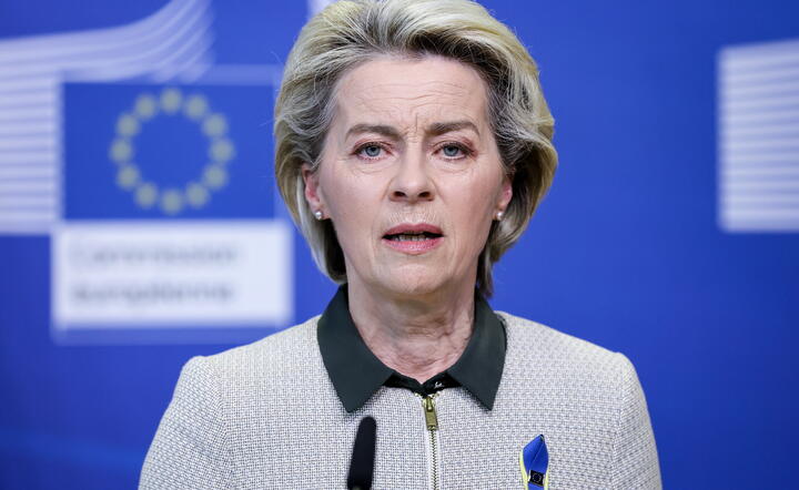 Szefowa Komisji Europejskiej Ursula von der Leyen / autor: PAP/EPA/KENZO TRIBOUILLARD / POOL