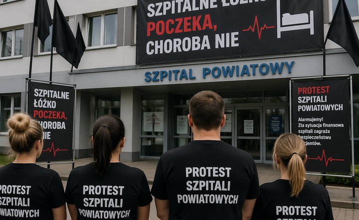 Szpitale protestują w całej Polsce / autor: Fratria/ChatGPT