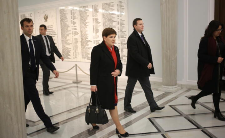 Premier Beata Szydło w Sejmie, fot. PAP/Leszek Szymański