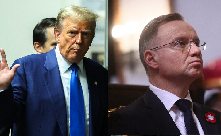 Były prezydent USA Donald Trump i prezydent Polski Andrzej Duda / autor: PAP