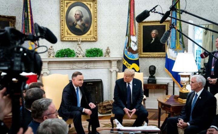 Spotkanie prezydentów USA i Polski w Białym Domu  / autor: PAP/EPA/Erin Schaff / POOL