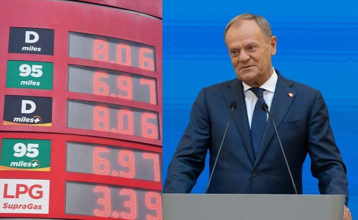 Połowa Polaków ocenia, że rządowy program CPN nie działa dobrze. Premier Donald Tusk nie ma już na kogo zwalić winy za ceny, jak na tym pylonie w stolicy 11 października / autor: Fratria / KK + AW