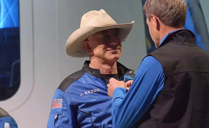 Jeff Bezos / autor: PAP/EPA/BLUE ORIGIN / HANDOUT