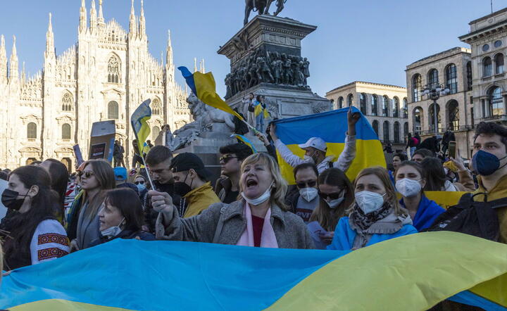 Protest w Mediolanie / autor: PAP/EPA