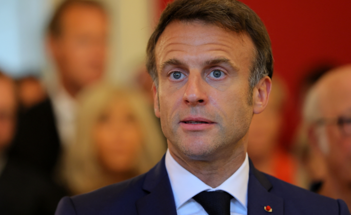 Prezydent Francji Emmanuel Macron / autor: PAP/EPA/DENIS BALIBOUSE / POOL