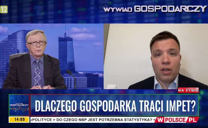 Dr Krystian Jaworski, starszy ekonomista banku Credit Agricole (P) był gościem w studio red. Stanisława Koczota / autor: wPolsce.pl - YT screen