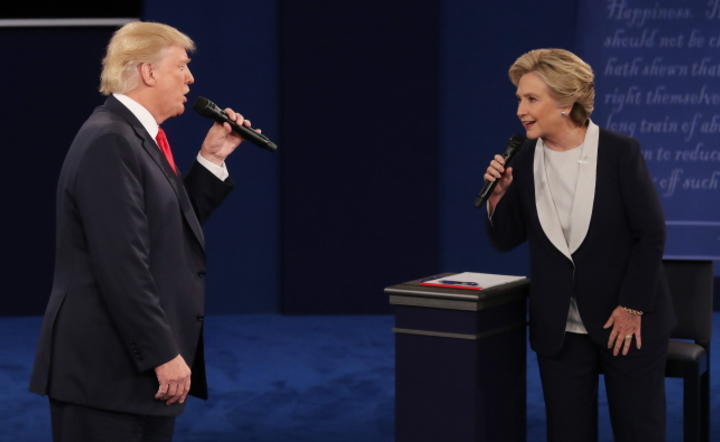 debata Donald Trump - Hilary Clinton 2016 r. / autor: PAP