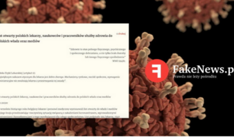 Fakenews.pl podważa kompetencje autorów listu ws. covidu