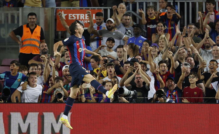 napastnik FC Barcelona Robert Lewandowski / autor: fotoserwis PAP