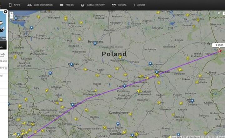 Fot.Internet/Flightradar.com