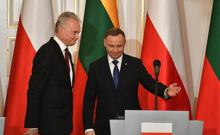 Gitanas Nauseda i Andrzej Duda / autor: PAP