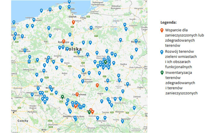 Realizacja projektów działania 2.5 „Poprawa jakości życia w miastach” objęła cały kraj / autor: NFOŚiGW