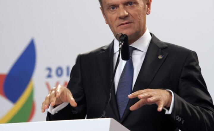 Donald Tusk na konferencji po szczycie na Malcie, fot. PAP/EPA/LINO AZZOPARDI