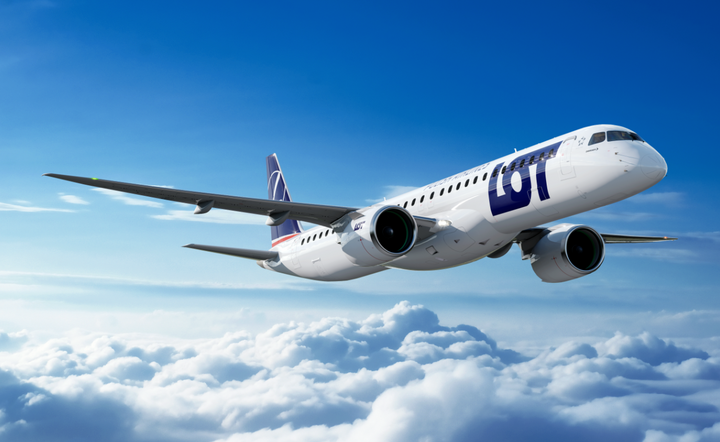 Embraer E195-E2 to maszyna pasażerska z segmentu małych samolotów wąskokadłubowych / autor: materiały prasowe LOT