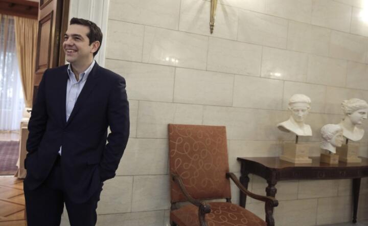 Premier Grecji Aleksis Ciprias, fot. PAP/EPA PETROS GIANNAKOURIS