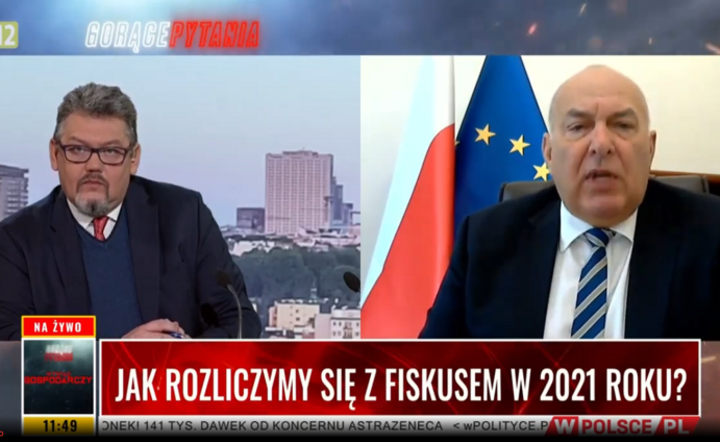red. Maciej Wośko i minister finansów Tadeusz Kościński / autor: Fratria